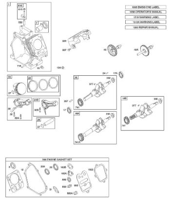 B&S - 12â  126392-0274-E8 C - Nockenwelle, Kurbelwelle, Zylinder, Kolbengruppe der Marke Stihl