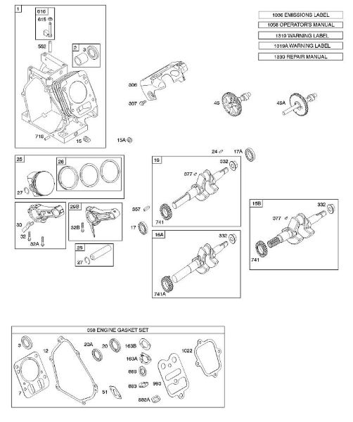 B&S - 12â  126392-3274-H8 C - Nockenwelle, Kurbelwelle, Zylinder, Kolbengruppe der Marke Stihl