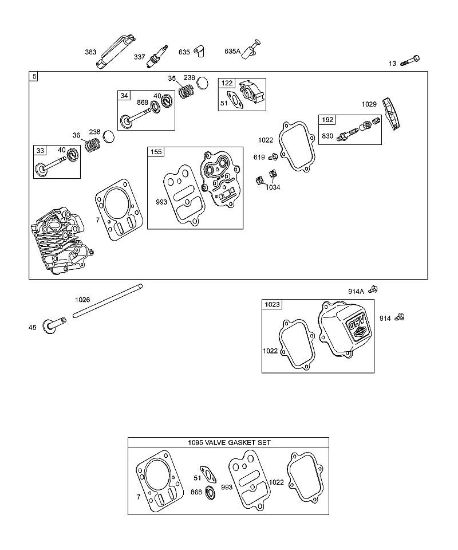 B&S - 12â  126492-0165-E1 I - Kopf, Sätze/Dichtungen - Ventil, Ventile der Marke Stihl