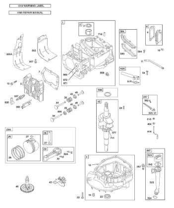 B&S - 12â  126T02-4164-B1 C - Nockenwelle, Kurbelwelle, Zylinder, Motorsumpf, Schmierung, Kolbengruppe, Ventile der Marke Stihl