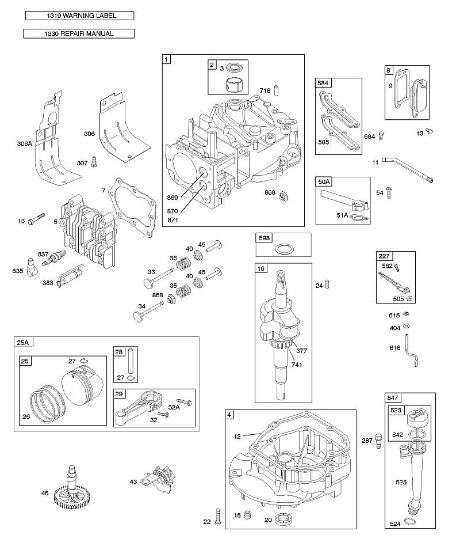 B&S - 12â  126T02-4164-B1 C - Nockenwelle, Kurbelwelle, Zylinder, Motorsumpf, Schmierung, Kolbengruppe, Ventile der Marke Stihl
