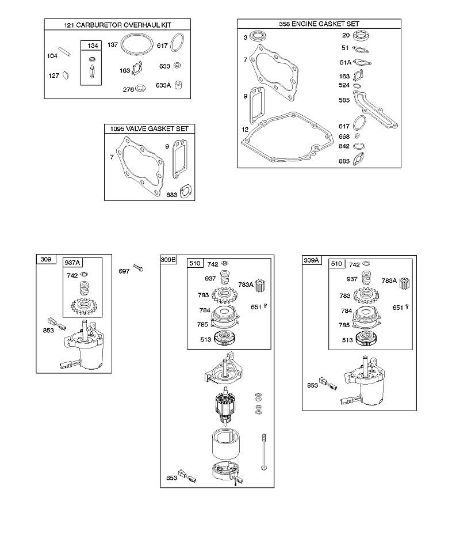 B&S - 12â  126T02-6280-H1 F - Elektroanlasser, Dichtungssätze der Marke Stihl