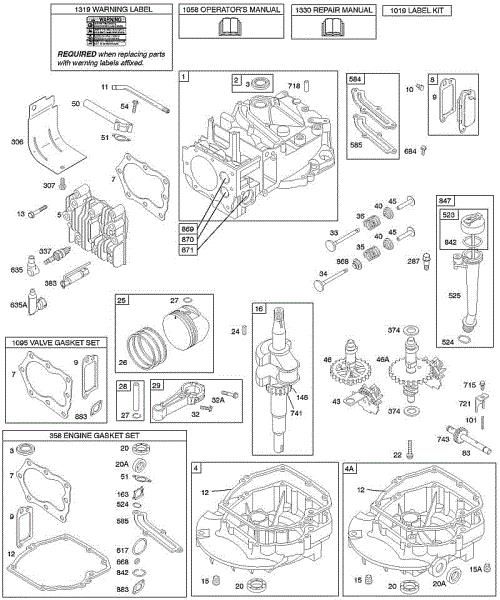 B&S - 12â  127807-1386-01 D - Nockenwelle, Kurbelwelle, Zylinder, Motorsumpf, Schmierung, Kolbengruppe, Ventile der Marke Stihl
