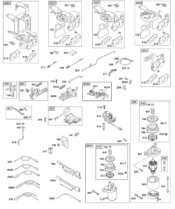 B&S - 12â  12Q502-0194-B1 E - Bedienelemente, Elektroanlasser, Schwungradbremse, Reglerfeder, Zündung der Marke Stihl