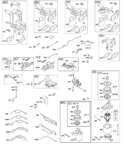 B&S - 12â  12Q502-0194-B1 E - Bedienelemente, Elektroanlasser, Schwungradbremse, Reglerfeder, Zündung der Marke Stihl
