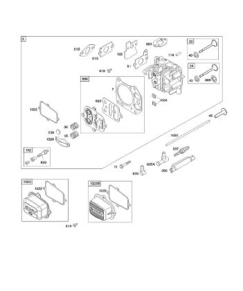 B&S - 12â  12Q502-0194-B1 F - Zylinderkopf der Marke Stihl