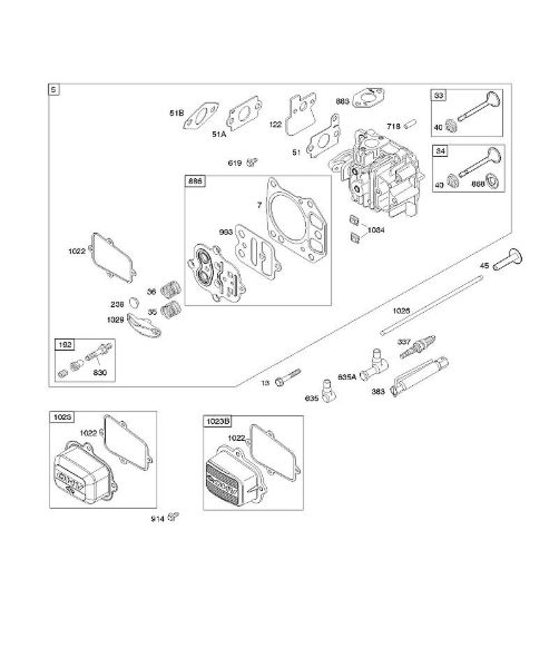B&S - 12â  12Q502-0194-B1 F - Zylinderkopf der Marke Stihl