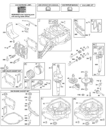B&S - 12â  12X802-0115-E1 C - Nocken, Kurbelwelle, Zylinder, Motorsumpf, Satz/Dichtungen, Schmierung, Kolbengruppe, Ventile der Marke Stihl
