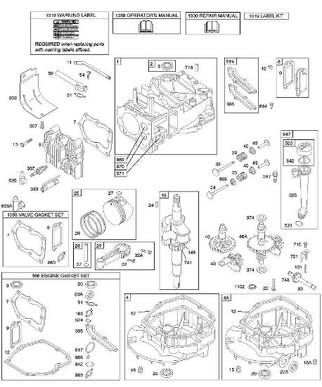 B&S - 12â  12X802-0115-E1 C - Nocken, Kurbelwelle, Zylinder, Motorsumpf, Satz/Dichtungen, Schmierung, Kolbengruppe, Ventile der Marke Stihl