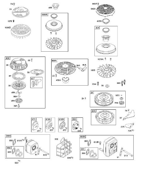 B&S - 21â  217802-0138-E1 G - Auslasssystem, Schwungrad, Seilzuganlasser der Marke Stihl