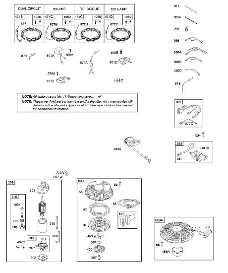 B&S - 21â  217902-0119-E1 B - Generator, Elektroanlasser, Zündung, Seilzuganlasser der Marke Stihl