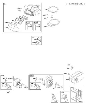 B&S - 21â  21A902-0171-E1 A - Luftfilter, Lüftergehäuse, Auslasssystem der Marke Stihl