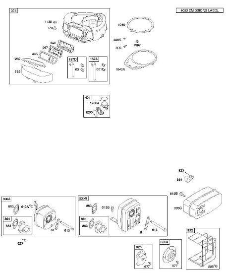 B&S - 21â  21A907-0146-E1 A - Luftfilter, Lüftergehäuse, Auslasssystem der Marke Stihl