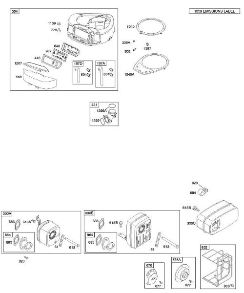 B&S - 21â  21A907-0146-E1 A - Luftfilter, Lüftergehäuse, Auslasssystem der Marke Stihl