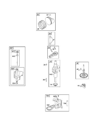 B&S - 21â  21A907-0146-E1 C - Nockenwelle, Kurbelwelle, Schmierung, Kolben, Kolbenringe, Pleuel der Marke Stihl