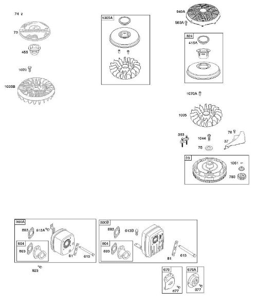 B&S - 21â  21B807-0114-B1 H - Auslasssystem, Schwungrad der Marke Stihl