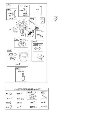 B&S - 21â  21B807-0135-B1 D - Vergaser, Satz â€‘ Vergaserüberholung der Marke Stihl