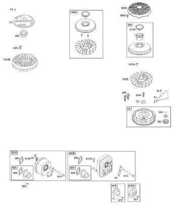 B&S - 21â  21B807-0135-B1 H - Auslasssystem, Schwungrad der Marke Stihl