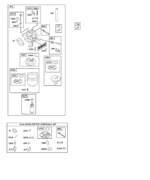 B&S - 21â  21B807-0137-B1 D - Vergaser, Satz â€‘ Vergaserüberholung der Marke Stihl