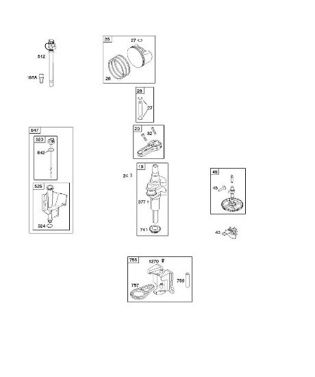 B&S - 21â  21B807-0668-B1 C - Nockenwelle, Kurbelwelle, Schmierung, Kolben, Kolbenringe, Pleuel der Marke Stihl