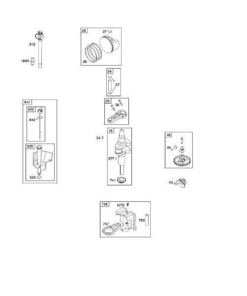 B&S - 21â  21B807-0668-H1 C - Nockenwelle, Kurbelwelle, Schmierung, Kolben, Kolbenringe, Pleuel der Marke Stihl