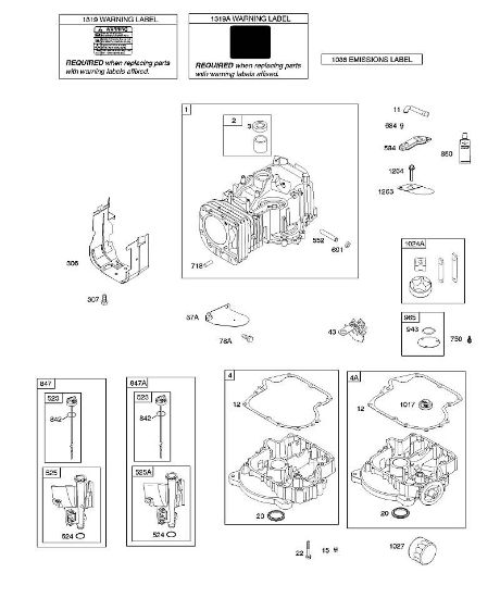 B&S - 21â  21R602-0002-H1 F - Zylinder, Ölwanne, Schmierung, Öleinfüllstutzen der Marke Stihl