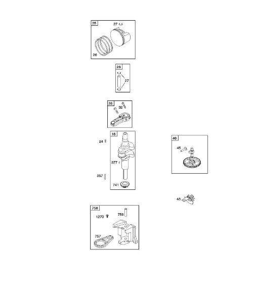 B&S - 21â  21R602-0014-H5 C - Nockenwelle, Kurbelwelle, Gegengewicht, Kolben, Kolbenringe, Pleuel der Marke Stihl
