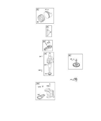 B&S - 21â  21R807-0002-B1 C - Nockenwelle, Kurbelwelle, Gegengewicht, Kolben, Kolbenringe, Pleuel der Marke Stihl