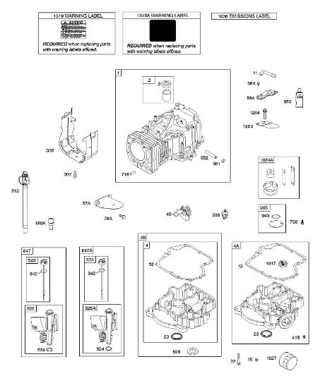 B&S - 21â  21R807-0012-B5 F - Zylinder, Ölwanne, Schmierung, Öleinfüllstutzen der Marke Stihl