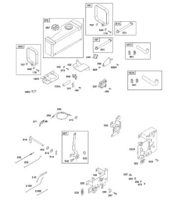 B&S - 28â  286707-1143-E2 G - Kraftstoff, Halterungen, Bedienelemente, Federn der Marke Stihl