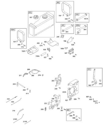 B&S - 28â  28B707-1146-E1 G - Kraftstofftank, Schläuche, Pumpe, Bedienelemente der Marke Stihl