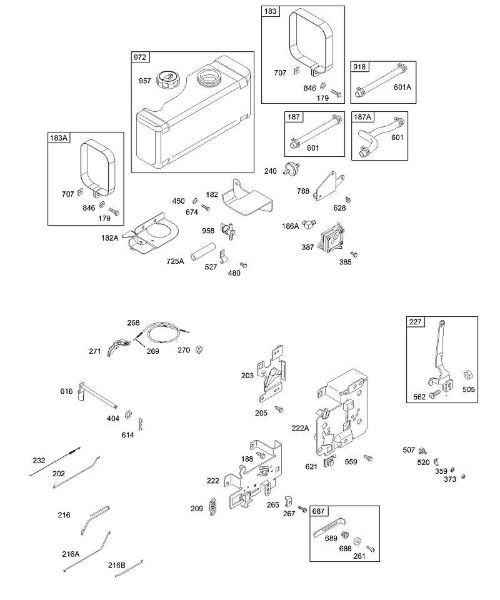 B&S - 28â  28B707-1146-E1 G - Kraftstofftank, Schläuche, Pumpe, Bedienelemente der Marke Stihl