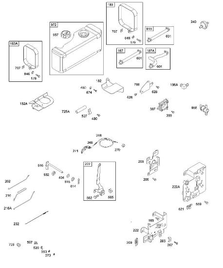 B&S - 28â  28M707-1183-E1 E - Bedienelemente, Federn, Kraftstofftank, Schläuche, Pumpe der Marke Stihl
