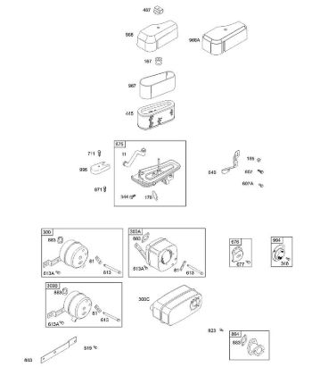 B&S - 28â  28N707-1139-E1 A - Luftfilter, Schalldämpfer der Marke Stihl