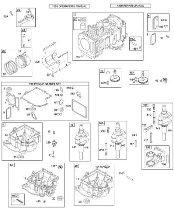 B&S - 28â  28N707-1139-E1 F - Kurbelgehäuseabdeckung/-sumpf, Kurbelwelle, Zylinder, Kolben/Kolbenringe, Pleuel der Marke Stihl