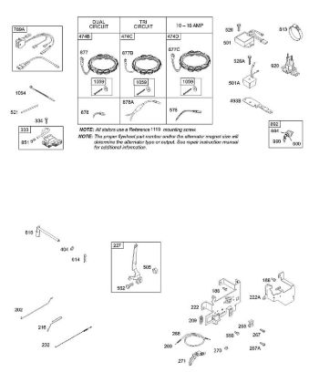 B&S - 31â  311707-0146-E1 B - Generator, Halterung des Bedienelements, Zündung der Marke Stihl