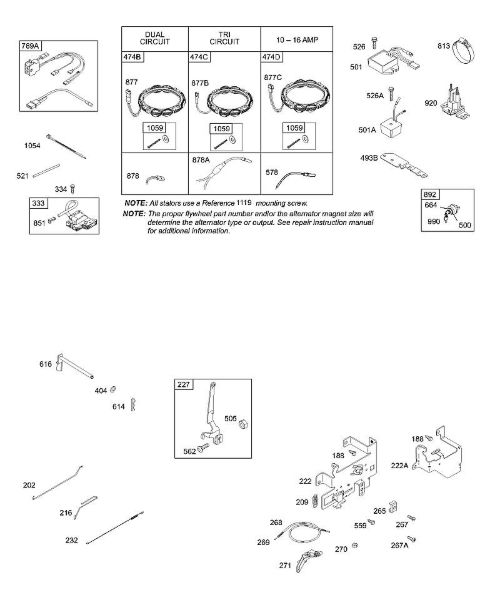 B&S - 31â  311707-0146-E1 B - Generator, Halterung des Bedienelements, Zündung der Marke Stihl