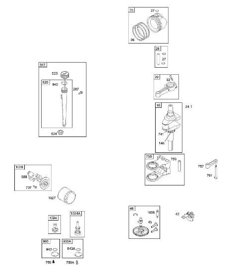 B&S - 31â  311707-0146-E1 E - Kurbelwelle, Kolben, Nockenwelle, Öl der Marke Stihl