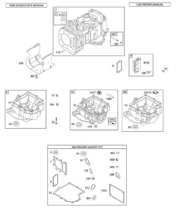 B&S - 31â  311707-0146-E1 F - Zylinder, Sumpf, Dichtungssatz der Marke Stihl