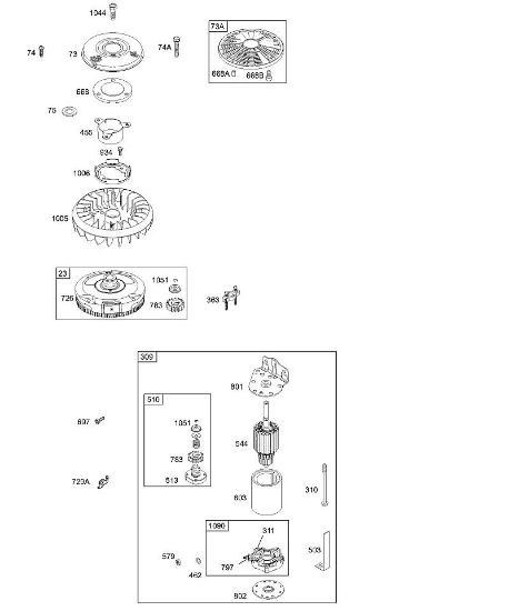 B&S - 31â  311707-0146-E1 G - Elektroanlasser, Schwungrad, rotierendes Sieb der Marke Stihl