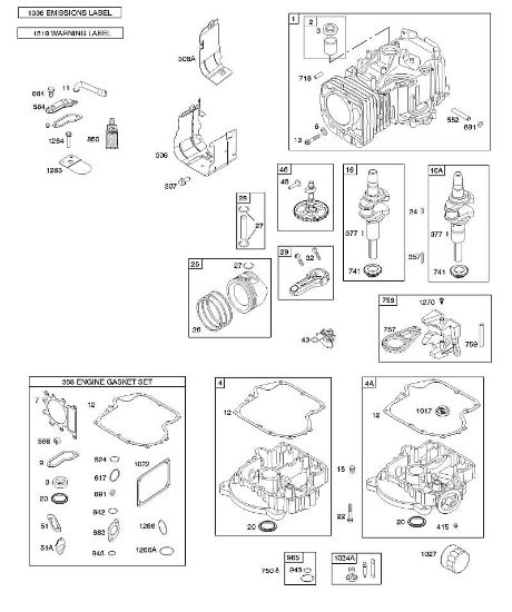 B&S - 31â  31R507-0008-B1 C - NOCKENWELLE, KURBELWELLE UND GEGENGEWICHT, ZYLINDER, ÖLWANNE UND ENTLÃœFTUNG, SCHMIERUNG, KOLBEN, RINGE, PLEUEL der Marke Stihl