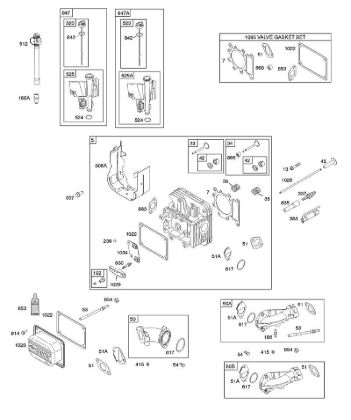 B&S - 31â  31R507-0008-B1 E - ZYLINDERKOPF, DICHTUNGSSATZ - VENTIL, ANSAUGKRÃœMMER, ÖLEINFÃœLLSTUTZEN, VENTILE der Marke Stihl