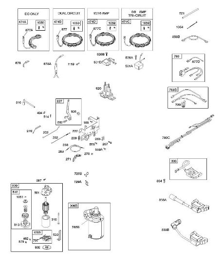 B&S - 31â  31R507-0008-B5 B - Generator, Bedienelemente, Kabelstrang, Elektroanlasser, Reglerfeder, Zündung, ReadyStart der Marke Stihl