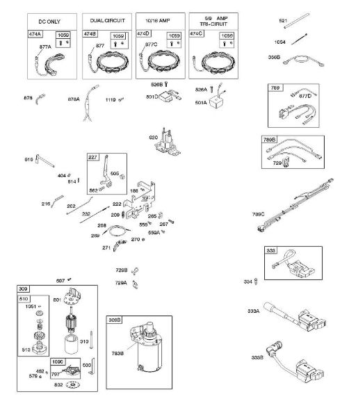 B&S - 31â  31R507-0008-B5 B - Generator, Bedienelemente, Kabelstrang, Elektroanlasser, Reglerfeder, Zündung, ReadyStart der Marke Stihl
