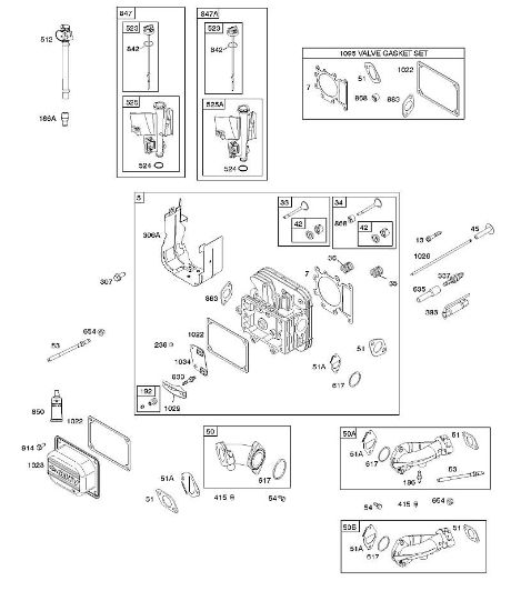 B&S - 31â  31R777-0007-B1 E - ZYLINDERKOPF, ANSAUGKRÃœMMER, ÖLEINFÃœLLSTUTZEN, VENTILE der Marke Stihl