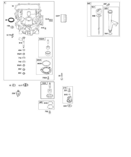 B&S - 40â  401577-0130-B1 F - Ölwanne, Ölpumpe, Messstab/Rohr-Baugruppe der Marke Stihl