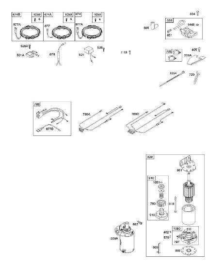 B&S - 40â  401577-3130-B1 A - Generator, Kabelbaum, Anlasser, Zündung der Marke Stihl