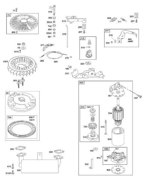 B&S - 40â  405777-0134-E1 E - Bedienelemente, Elektroanlasser, Auslasssystem, Schwungrad, Reglerfeder der Marke Stihl
