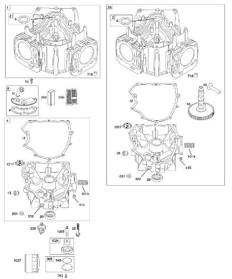 B&S - 40â  405777-0134-E1 G - Zylinder, Motorsumpf der Marke Stihl