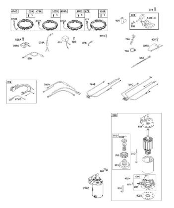 B&S - 40â  407777-0117-E1 A - Generator, Kabelbaum, Anlasser, Zündung der Marke Stihl